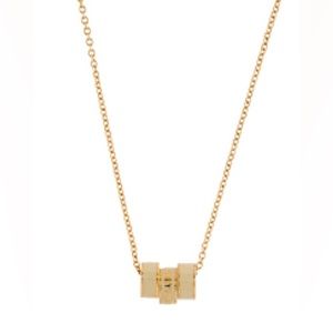 Marc by Marc Jacobs White Enamel Rollers Gold Necklace